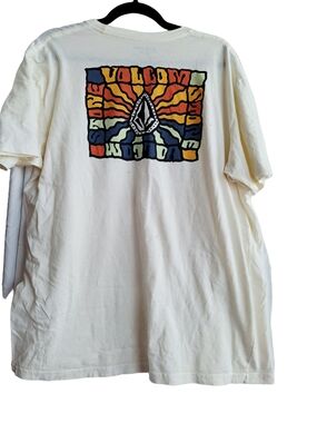 Volcom Cream Graphic Logo Tee Sz Xxl Skater Sports